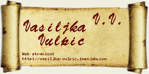 Vasiljka Vulpić vizit kartica